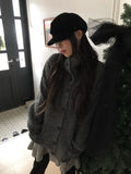 Caven High Neck Overfit Button Long Knit Cardigan