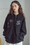 [2-WAY] Dot Star Patch Hood Zip-Up