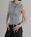 Carre Scarf Slit Sleeveless