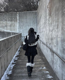 Tsuhi Corduroy Tiered Mini Skirt