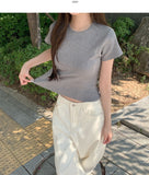 High Quality Layered Plain Slim Short Sleeve T-shirt