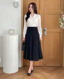 Elina Span Flare Long Skirt
