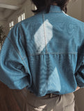 Leroy cutting denim shirt