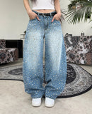Ness Curved Leopard Denim Pants