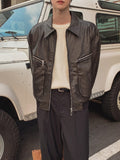 Cairo zipper leather jacket