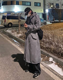 Long Maxi Overfit Hooded Trench Coat