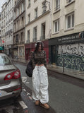 Harpy 3 Snap Pintuck Wide Cargo Pants