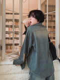 S/S Shea Damaged Washed Denim Shirt