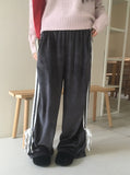 Hoal Track Ribbon Velvet Training Pants