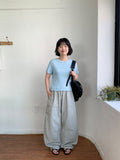 [unisex] Shiol Rivet Banding Nylon Wide Pants
