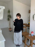 Itnewa Summer Color Net Long Sleeve Knit