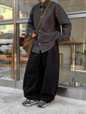 Minges Brushed Cotton Balloon Wide Pants