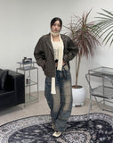 Seen Knit Muffler Cardigan SET