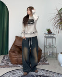 Kai Patchwork Banding Denim Pants