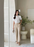 Faying Semi-Bootcut Linen Slacks