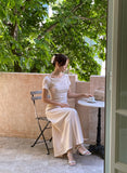 Miereu Summer Satin Banding Skirt