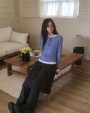 Horse Half Button Ribbed Long Sleeve T-Shirt