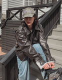 Roine Collar Leather Jacket