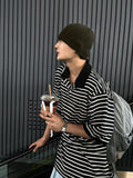 Color scheme stripe collar tee