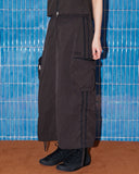 Symbol Logo Track Shirring Long Skirt