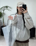 Ruen Diagonal Zipper Summer Windbreaker
