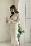 Pline Round Punching Knit Two Piece