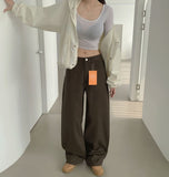 Banding Semi Wide 4-Season Cotton Pants