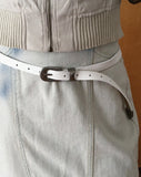 Coty Vintage Matte Silver Belt