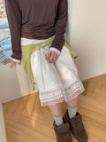 Maju Lace Banding Midi Skirt