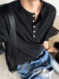Knit Henry Neck Long Sleeve