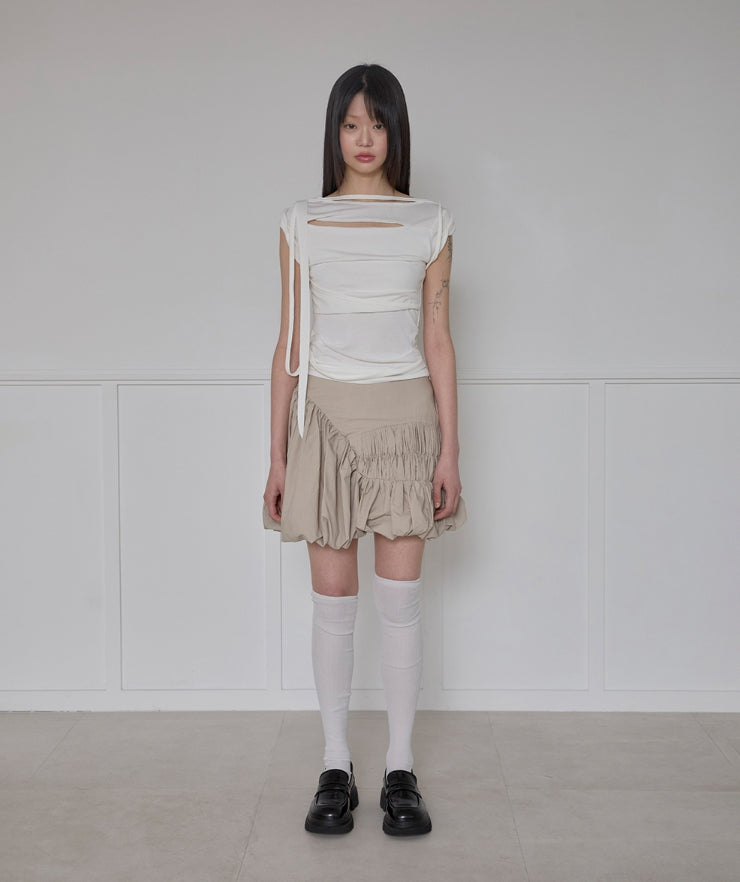 FLAREUP 韓国 アシンメトリードレープロールアップ Tシャツ FLAREUP – einz.jp