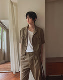 Saffy Linen Two Pocket Crop Jacket