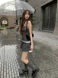 Topping Layered Color Matching Two-Tone Sleeveless Set