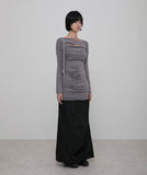 Asymmetrical Draped Long Dress