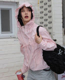 FRILL SHIRRING HOOD JP