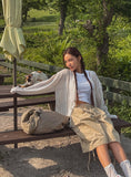 Cotton Snap String Bermuda Pants