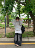 [unisex] Hiban Curved Denim Balloon Wide Pants