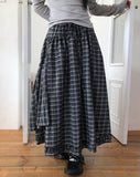Beon Check Long Skirt