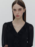 Essence Silver (W) Tria Pave Necklace