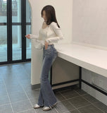 Rib Crop Soft Slim Fit Cardigan