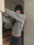 Momi Bolero Square Neck Long Sleeve Knit