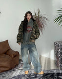 Beos Siwa Washing Banding Denim Pants