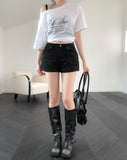Kine Eyelet Belted Shorts
