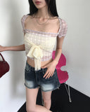 Tessit  Vintage Washing Damage Denim Short Pants