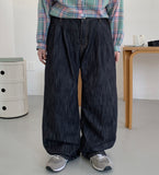 Komind Pintuck Raw Denim Pants