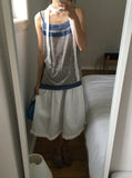 Diez Lace Flower Layered Sleeveless