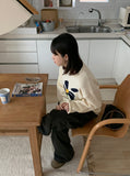 Ikind flower round knit