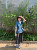 [unisex] Gecom Pigment Banding Bermuda Pants