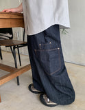 Chateau cargo wide denim pants