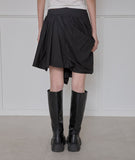Asymmetrical Draped Layered Skirt